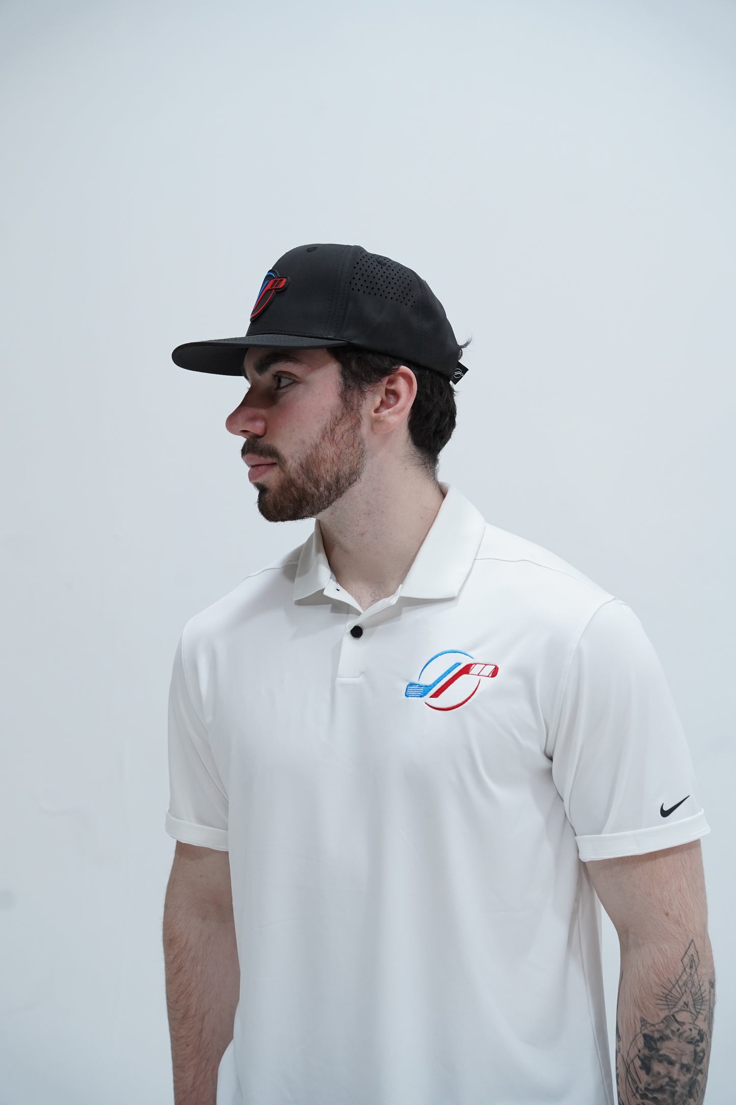 White golf polo