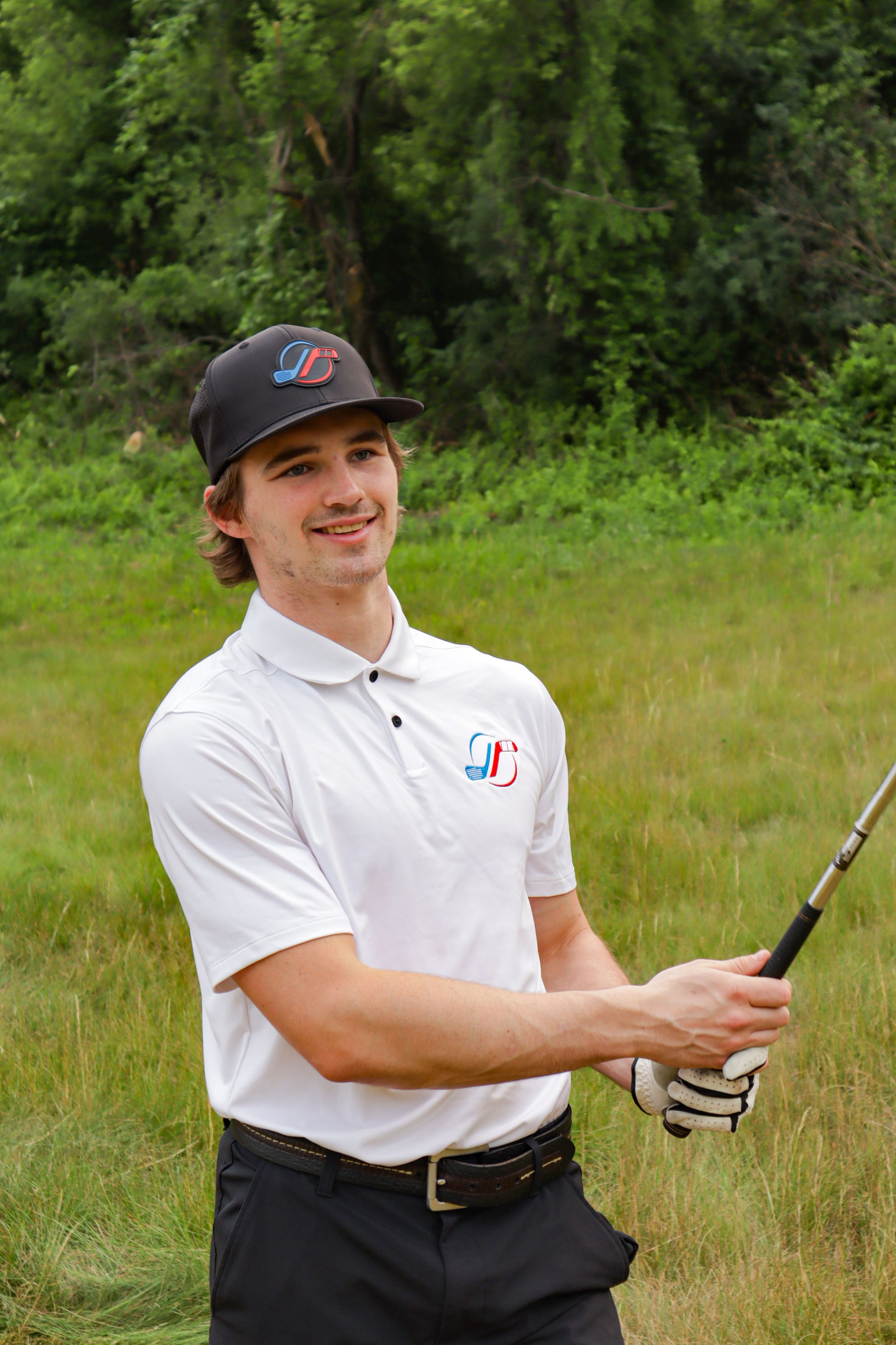 White golf polo