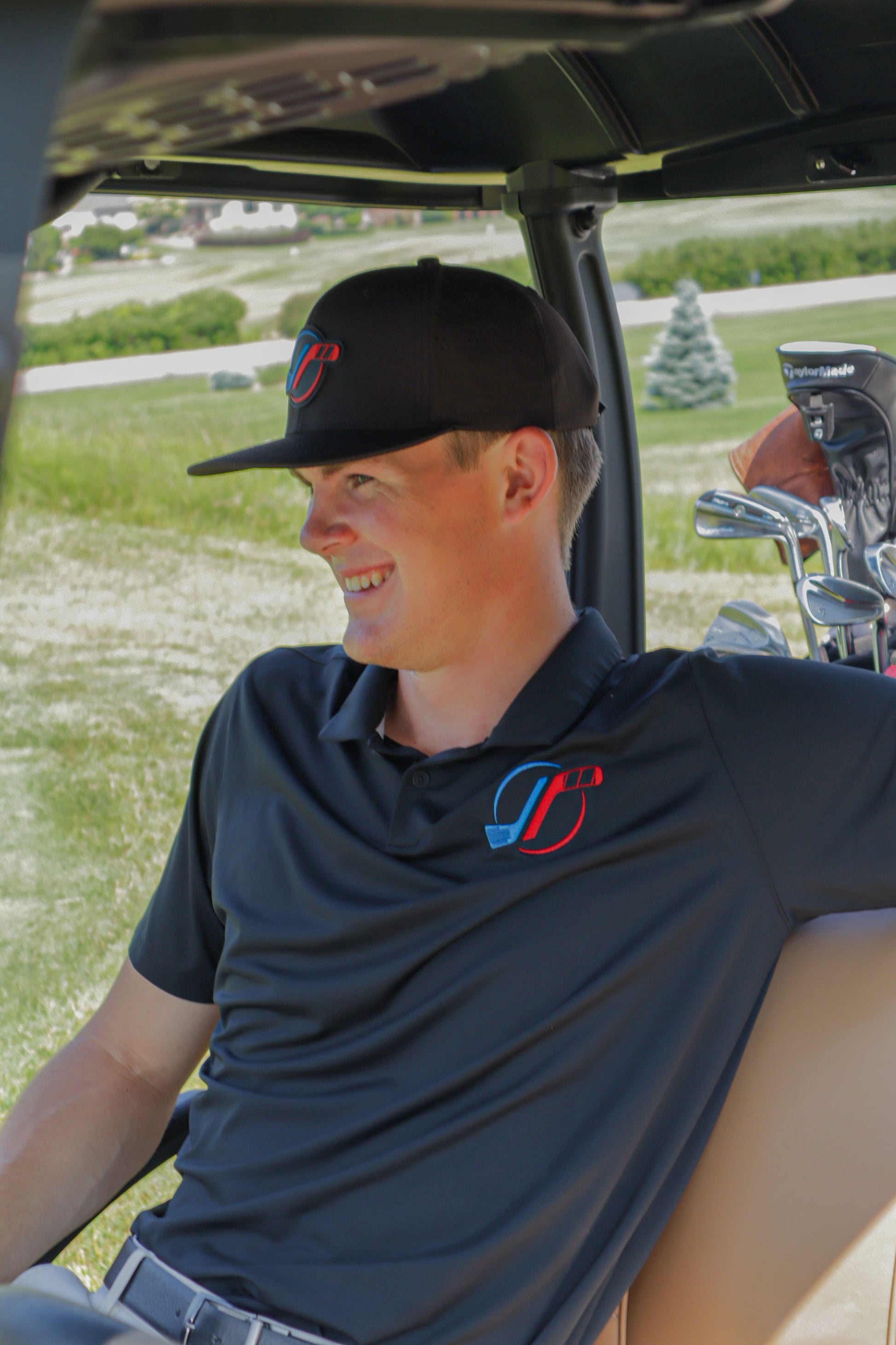 Black golf polo 