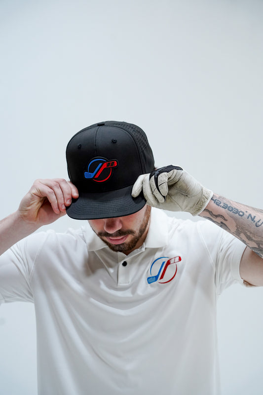 White golf polo